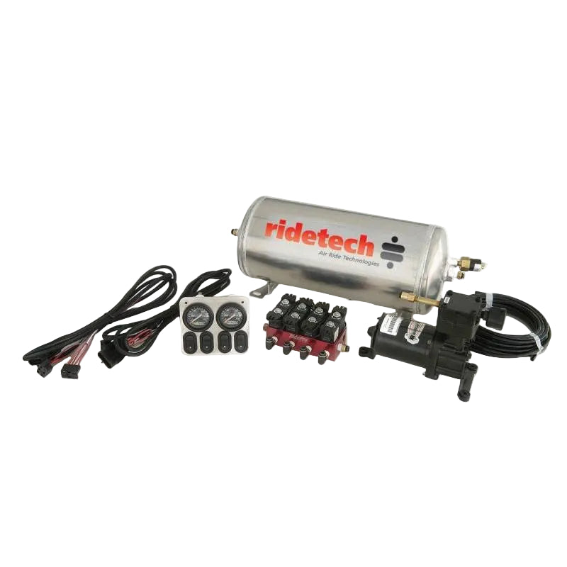 Ridetech 3 Gallon Single Compressor-1/4″ Valves Analog Air Ride Suspension Control System - Ridetech 30154000