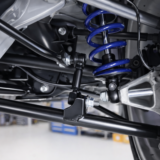 Sway bar installed on Mazda Miata rear suspension