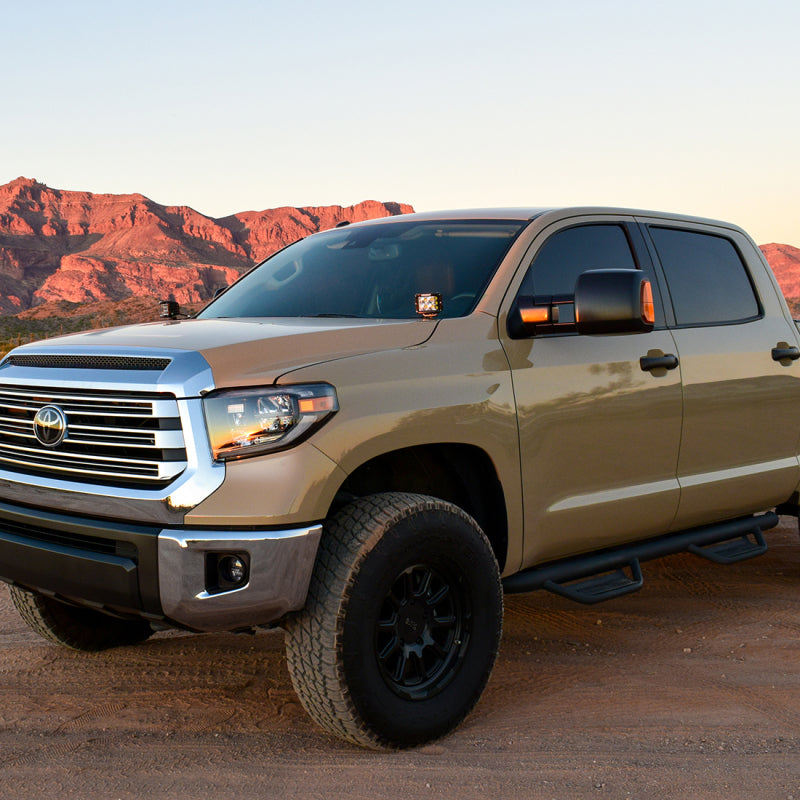 Rigid Industries 14-20 Toyota Tundra A-Pillar Light Kit (Includes D-SS Flood) - Black Ops Auto Works