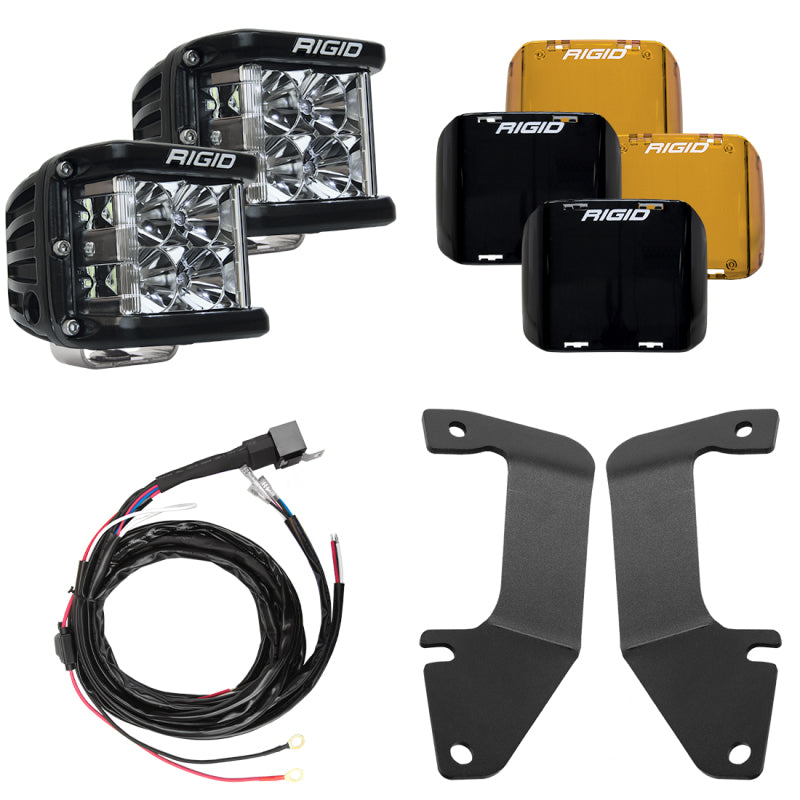 Rigid Industries 14-20 Toyota Tundra A-Pillar Light Kit (Includes D-SS Flood) - Black Ops Auto Works