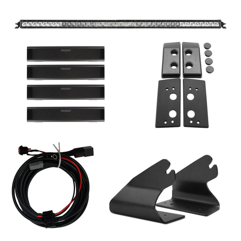 Rigid Industries 2021 Ford Bronco Roof Line Light Kit (Incl. SR spot/flood Combo Bar) - Black Ops Auto Works