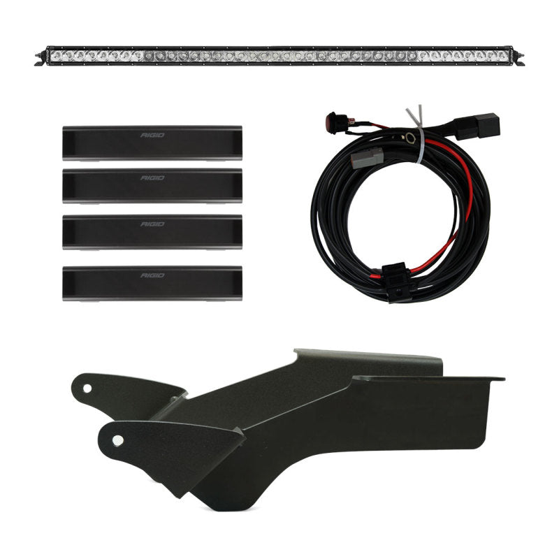 Rigid Industries 2021 Ford Bronco Roof Rack Light Kit (Incl. SR spot/flood Combo Bar) - Black Ops Auto Works