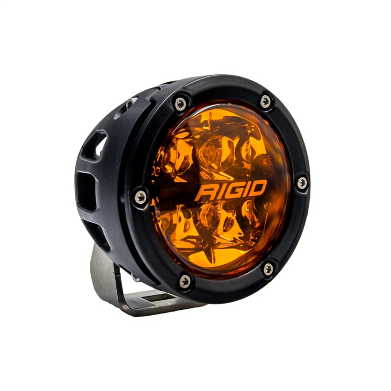 Rigid Industries 360-Series 4in Fog w/ Amber PRO Lens - White (Pair) - Black Ops Auto Works