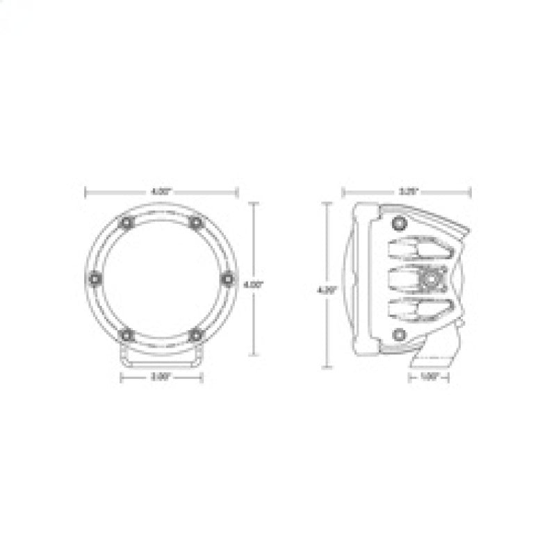 Rigid Industries 360-Series 4in Fog w/ Amber PRO Lens - White (Pair) - Black Ops Auto Works