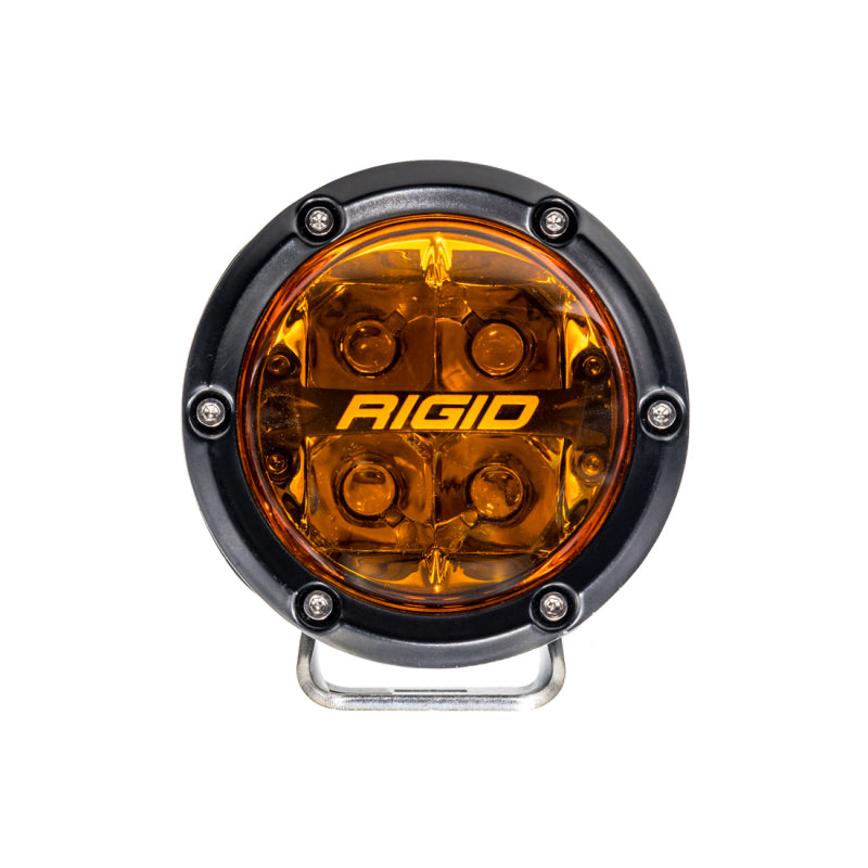Rigid Industries 360-Series 4in Fog w/ Amber PRO Lens - White (Pair) - Black Ops Auto Works