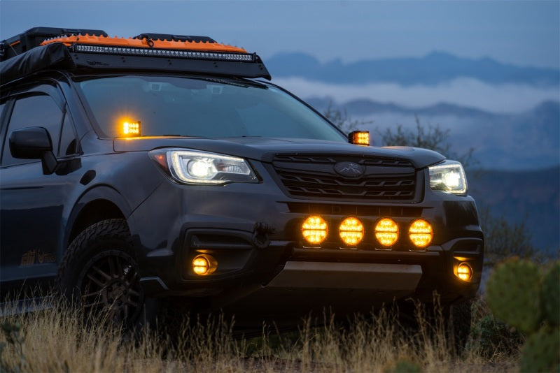 Rigid Industries 360-Series 6in SAE Fog w/ Amber PRO Lens - White (Pair) - Black Ops Auto Works