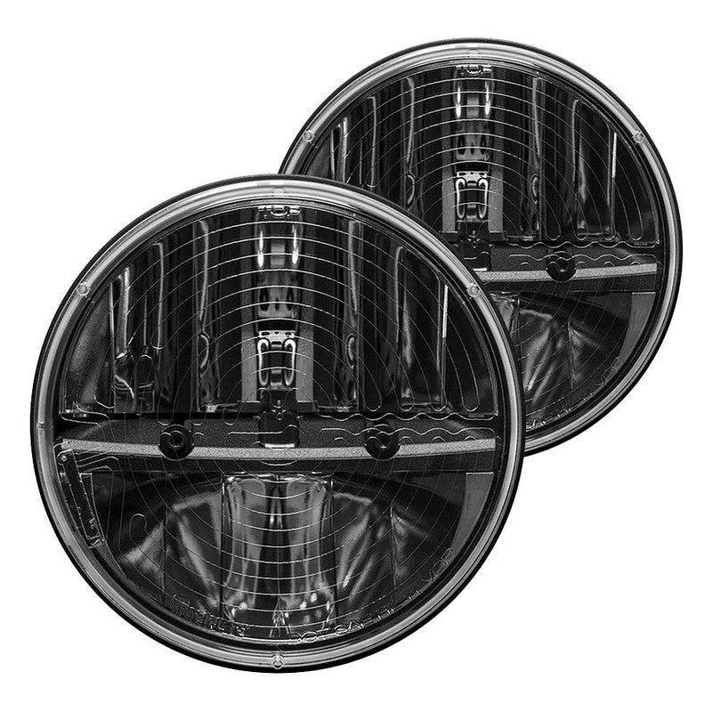 Close-up of heated lens and LED diodes
