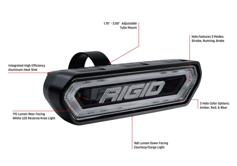 Rigid Industries Chase Tail Light Kit w/ Mounting Bracket - Blue - Black Ops Auto Works