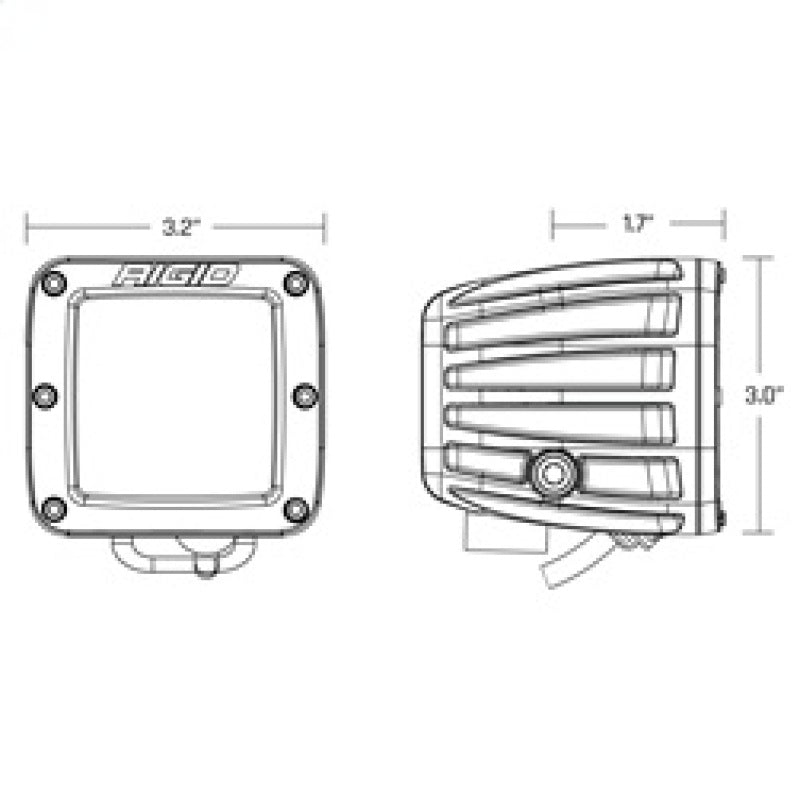 Rigid Industries D-Series SAE Fog Yellow/White Pair - Black Ops Auto Works