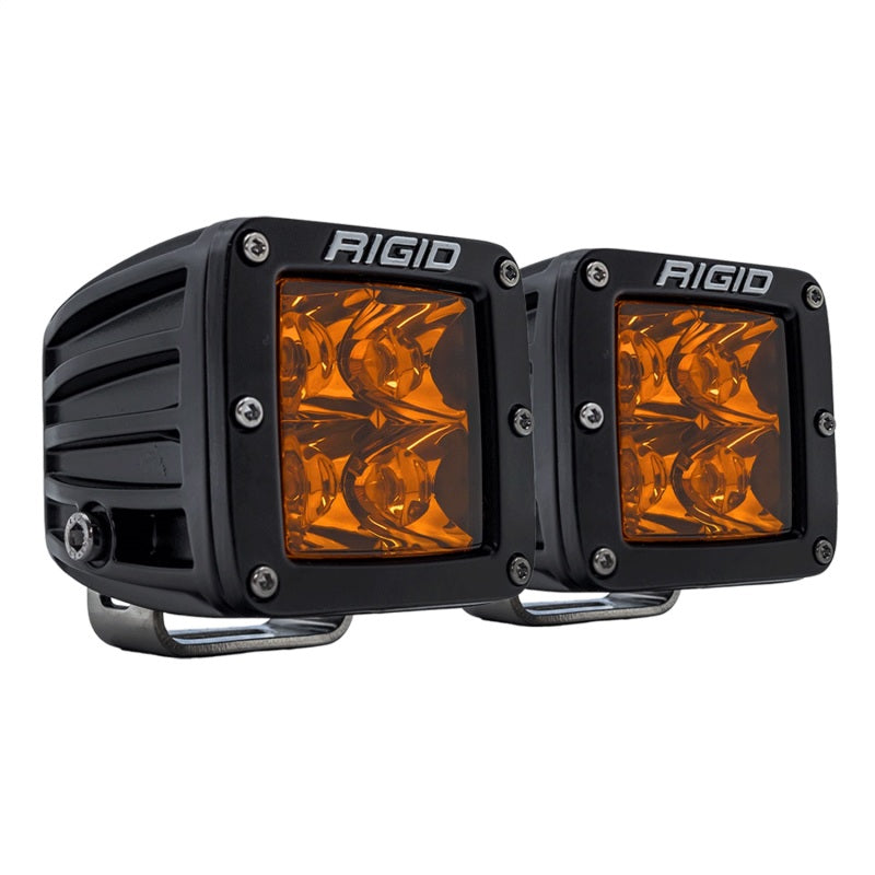 Rigid Industries D-Series Spot w/ Amber PRO Lens (Pair) - Black Ops Auto Works