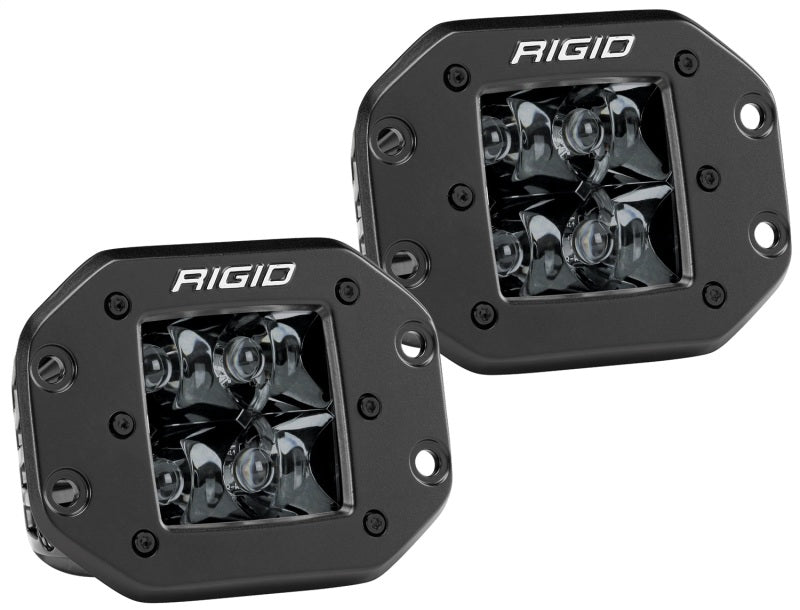 Rigid Industries D2 - Midnight Edition Flush Mount Spot Lights - Black Ops Auto Works