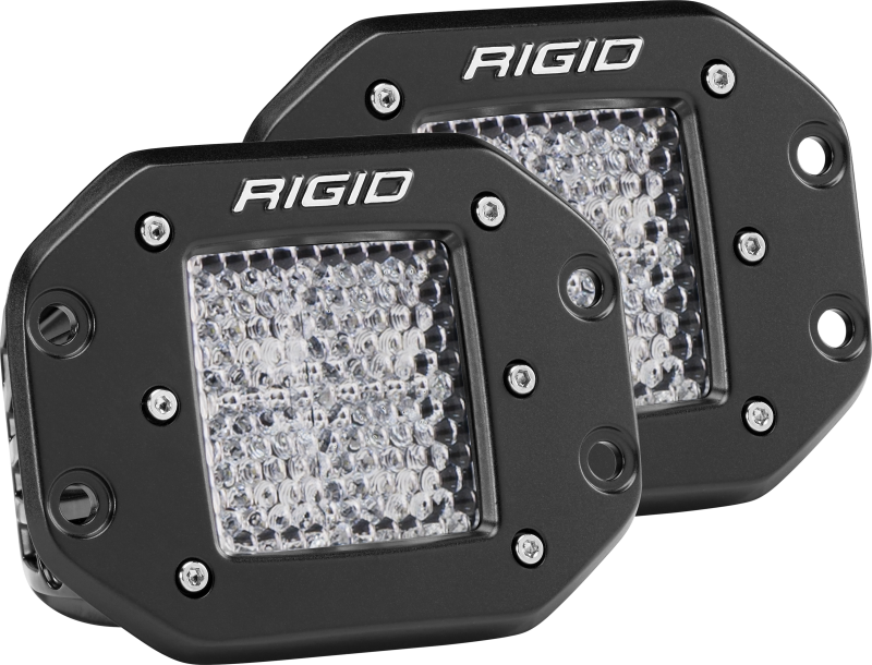 Rigid Industries Dually - Flush Mount - 60 Deg. Lens - Set of 2 - Black Ops Auto Works