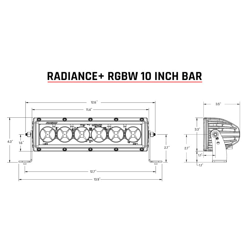 Rigid Industries Radiance+ 10in. RGBW Light Bar - Black Ops Auto Works