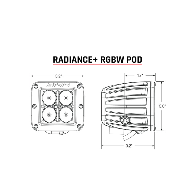 Rigid Industries Radiance+ Pod RGBW - Pair - Black Ops Auto Works