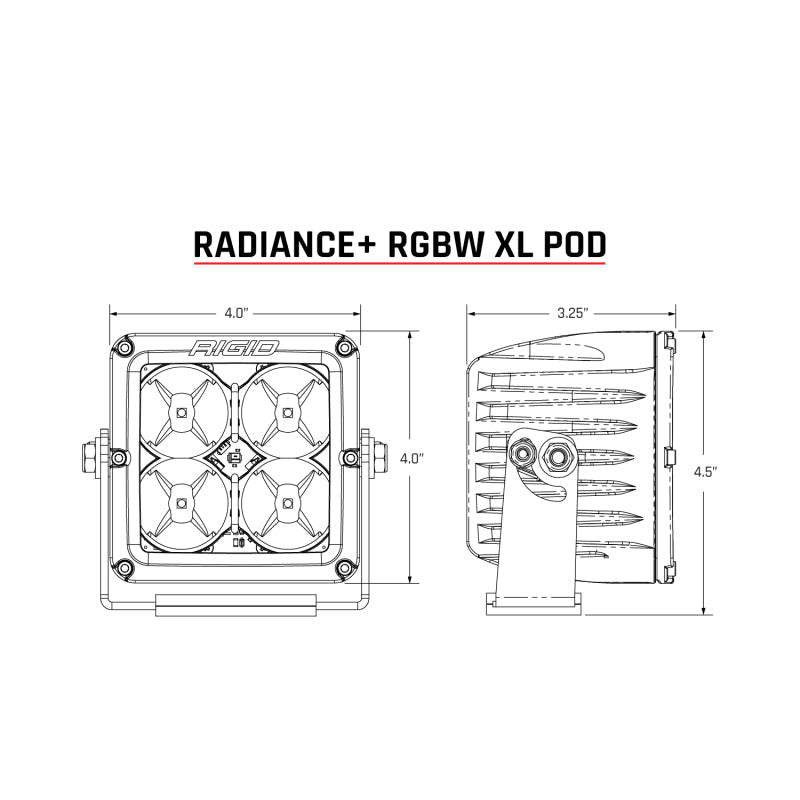 Rigid Industries Radiance+ Pod XL RGBW - Pair - Black Ops Auto Works