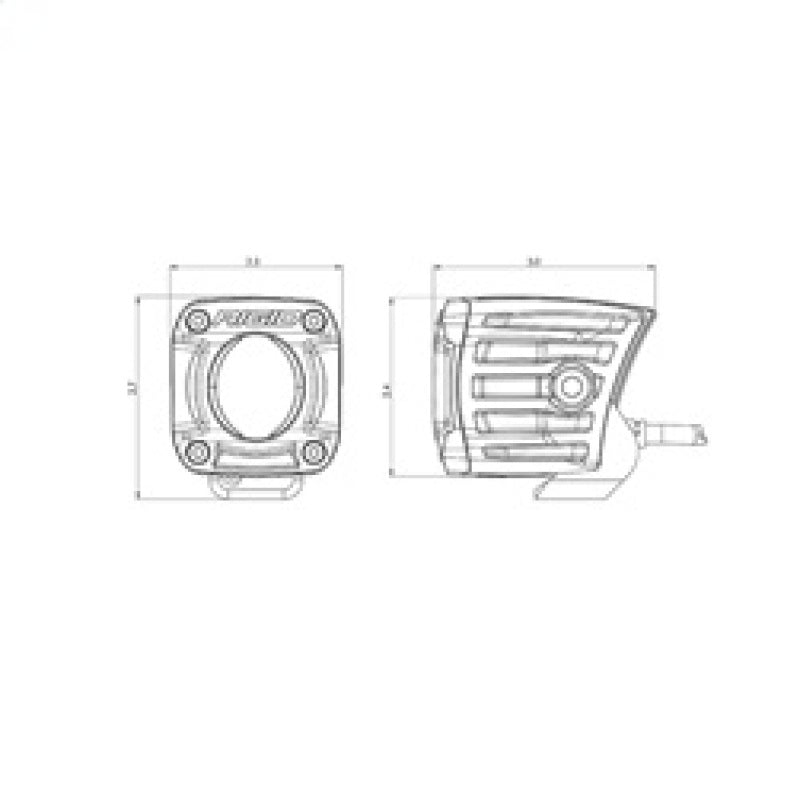 Rigid Industries Revolve Pod w/Amber Trim Ring - Pair - Black Ops Auto Works