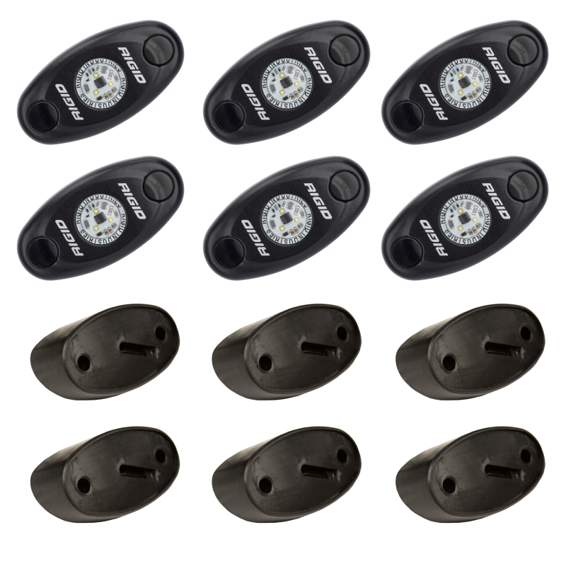 Rigid Industries Rock Light Kit- Amber (6 lights) - Rigid Industries 400293