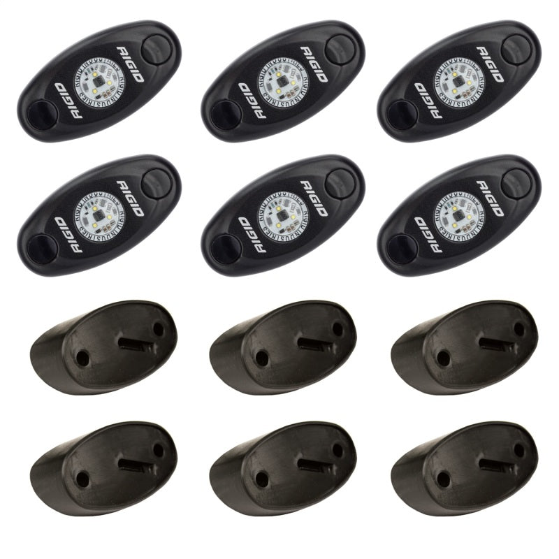 Rigid Industries Rock Light Kit- Amber (6 lights) - Rigid Industries 400293