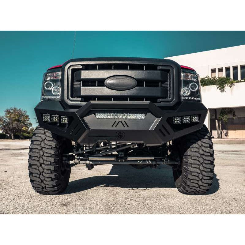 Road Armor 11-16 Ford F-250 SPARTAN Front Bumper Bolt-On Pre-Runner Guard - Tex Blk - Black Ops Auto Works