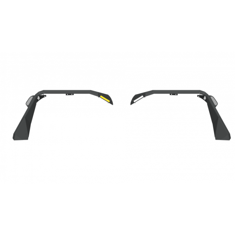 Road Armor 18-21 Jeep Wrangler JL Stealth Wide Front Fender Flare Body Armor w/LED DRL - Tex Blk - Black Ops Auto Works