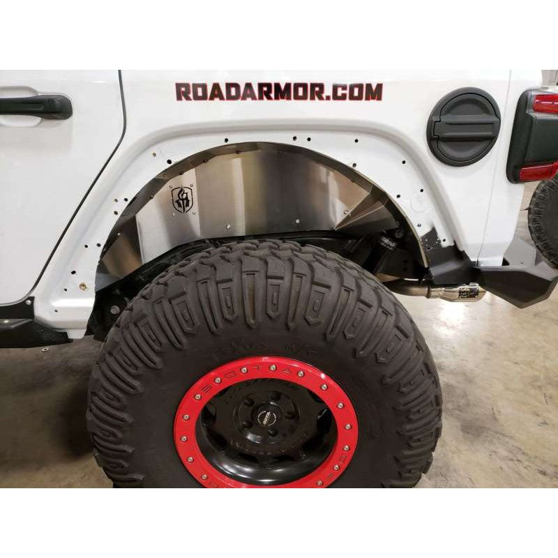 Road Armor 2018-2025 Jeep Wrangler Rear Inner Fender Liners - Raw - Road Armor RDA518LFR0Z