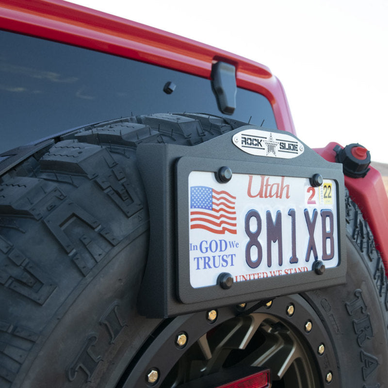 Rock Slide Any Size Spare Tire Ez Plate - Black Ops Auto Works