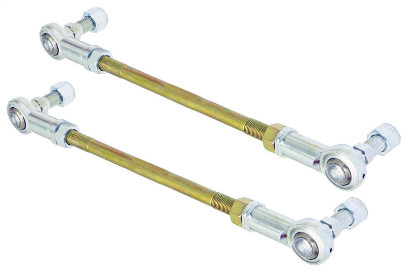 RockJock Adjustable Sway Bar End Link Kit 10 1/2in Long Rods w/ Heims and Jam Nuts pair - Black Ops Auto Works