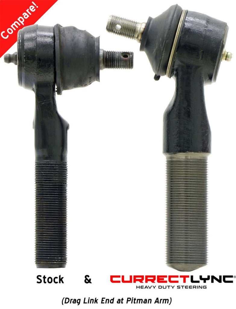 RockJock TJ/LJ/XJ/MJ Currectlync Steering System Bolt-On w/ 1 1/4in Dia. Tie Rod/Forged Drag Link - Black Ops Auto Works