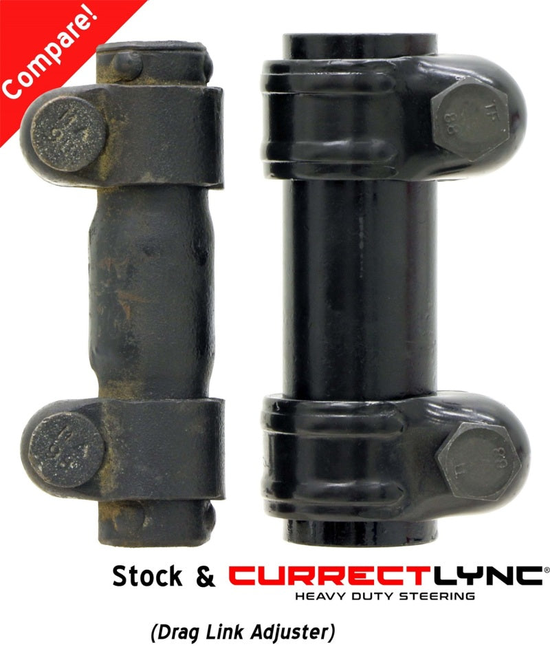 RockJock TJ/LJ/XJ/MJ Currectlync Steering System Bolt-On w/ 1 1/4in Dia. Tie Rod/Forged Drag Link - Black Ops Auto Works