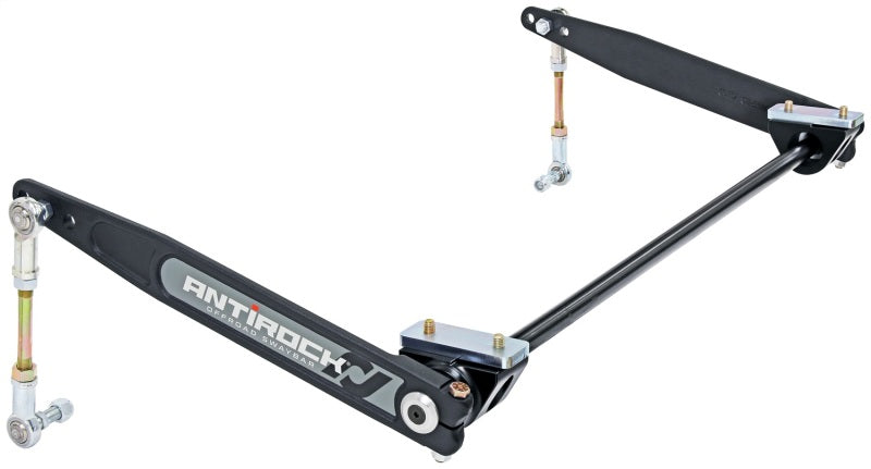RockJock XJ Antirock Sway Bar Kit Front Bolt-On Aluminum Mounts 17in Forged Arms - Black Ops Auto Works