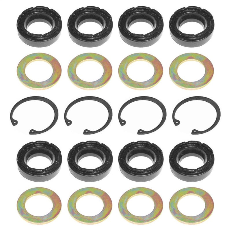 RockJock CE-9112RK-BDL-4P Johnny Joint 2-inch standard rebuild kit four-pack, organized component layout