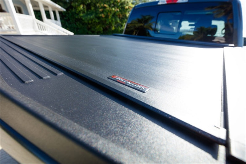 Roll-N-Lock 2020 Chevy Silverado / GMC Sierra 2500-3500 77-3/8in E-Series Retractable Tonneau Cover - Black Ops Auto Works