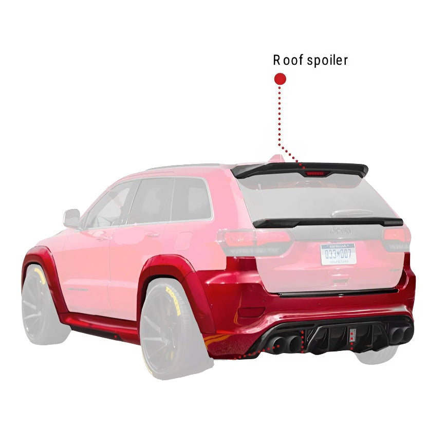 Side view showing extended roofline and aerodynamic contour