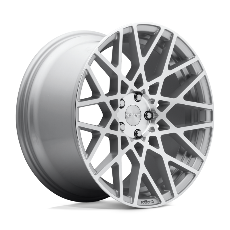 Rotiform R110 BLQ Wheel 18x8.5 5x112 35 Offset - Gloss Silver Machined - Rotiform R1101885F8+35