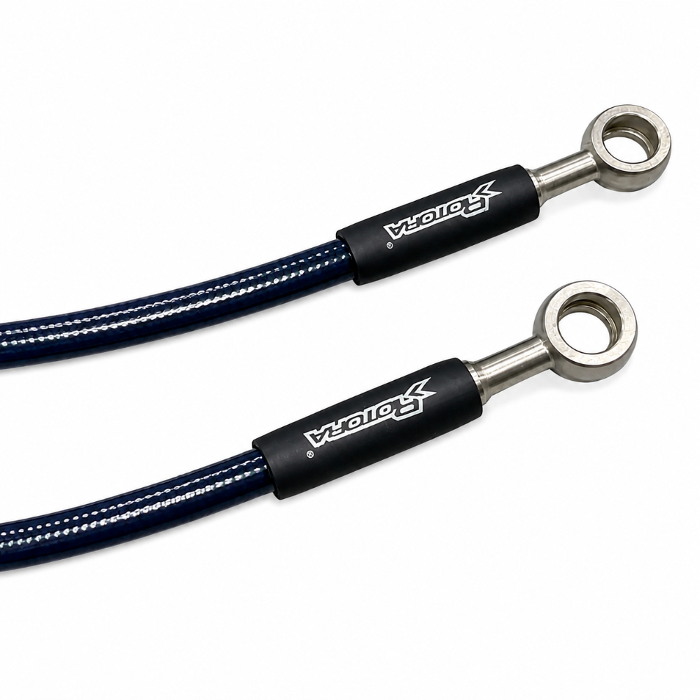 Rotora L.58318 rear brake line kit for Dodge Durango with stainless braided hoses and mounting hardware