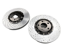 Load image into Gallery viewer, Cross-drilled cooling holes detail on Rotora RDK.58007.1S rotor