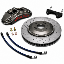 Load image into Gallery viewer, Rotora rear brake upgrade kit for 2003-2010 Dodge Viper featuring slotted or drilled two-piece performance rotors