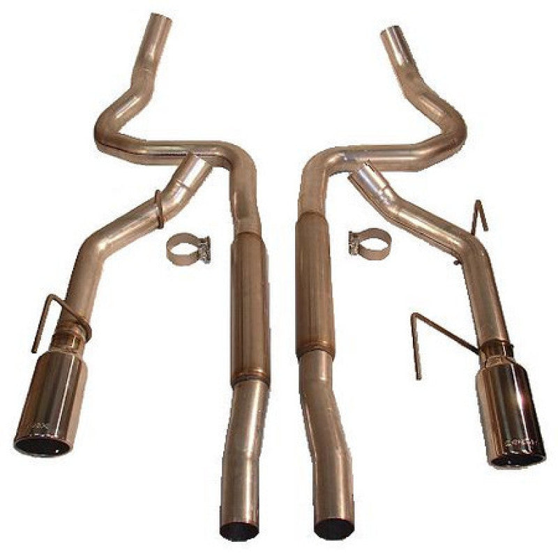 ROUSH 2005-2009 Ford Mustang GT/GT500 Enhanced Sound Dual Cat-Back Exhaust Kit - Black Ops Auto Works