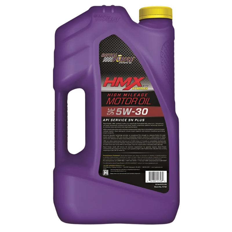 Royal Purple HMX Premium Synthetic High Mileage 5W-30 Motor Oil - Case of 3 x 5 Quart - Royal Purple RLP11749
