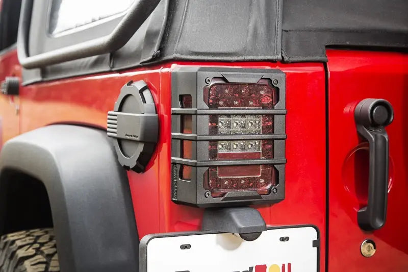 Rugged Ridge 07-18 Jeep Wrangler JK Black Elite Tail Light Guards - Black Ops Auto Works