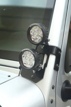 Load image into Gallery viewer, Rugged Ridge 07-18 Jeep Wrangler JK Semi-Gloss Black A Pillar Light Mount - Black Ops Auto Works