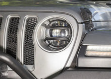 Load image into Gallery viewer, Rugged Ridge 18-20 Jeep Wrangler JL / 2020 Jeep Gladiator JT Black Elite Headlight Guards Black - Black Ops Auto Works