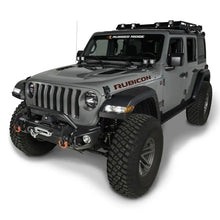 Load image into Gallery viewer, Rugged Ridge 18-20 Jeep Wrangler JL/JT Arcus Front Bumper Set w/ Overrider - Black Ops Auto Works