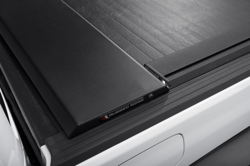 Rugged Ridge 20-22 Jeep Gladiator w/o Trail Rail Sys Armis Tonneau Cover w/Max Track - Tex. Blk - Black Ops Auto Works