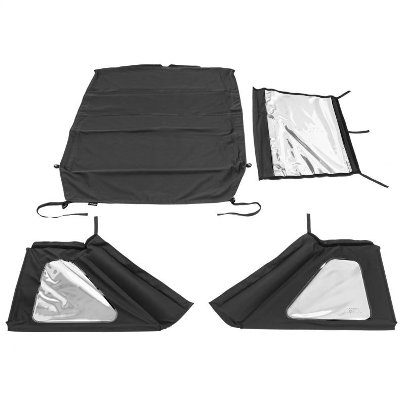 Rugged Ridge 2018+ Jeep Wrangler JLU 4 Dr Black Diamond Stitch Cloth Voyager Top (Tinted) - Black Ops Auto Works