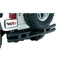 Load image into Gallery viewer, Rugged Ridge 3-In Dbl Tube Rear Bumper w/ Hitch 87-06 Jeep Wrangler - Black Ops Auto Works