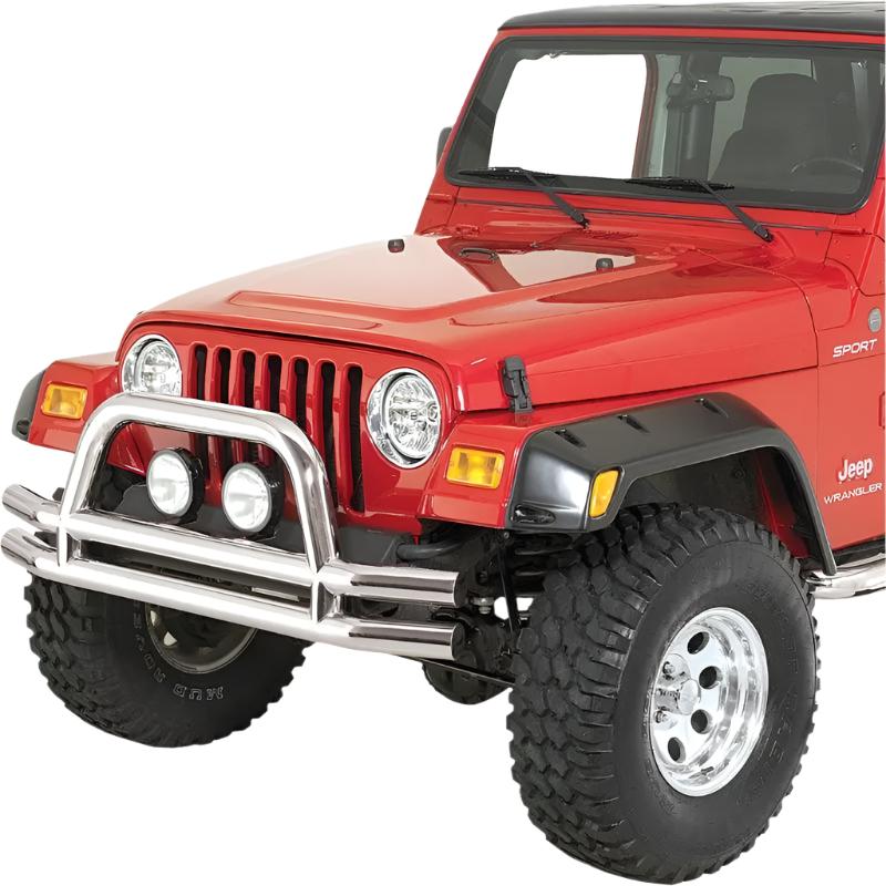 Rugged Ridge 3-In Double Tube Front Bumper SS 76-06 Models - Black Ops Auto Works