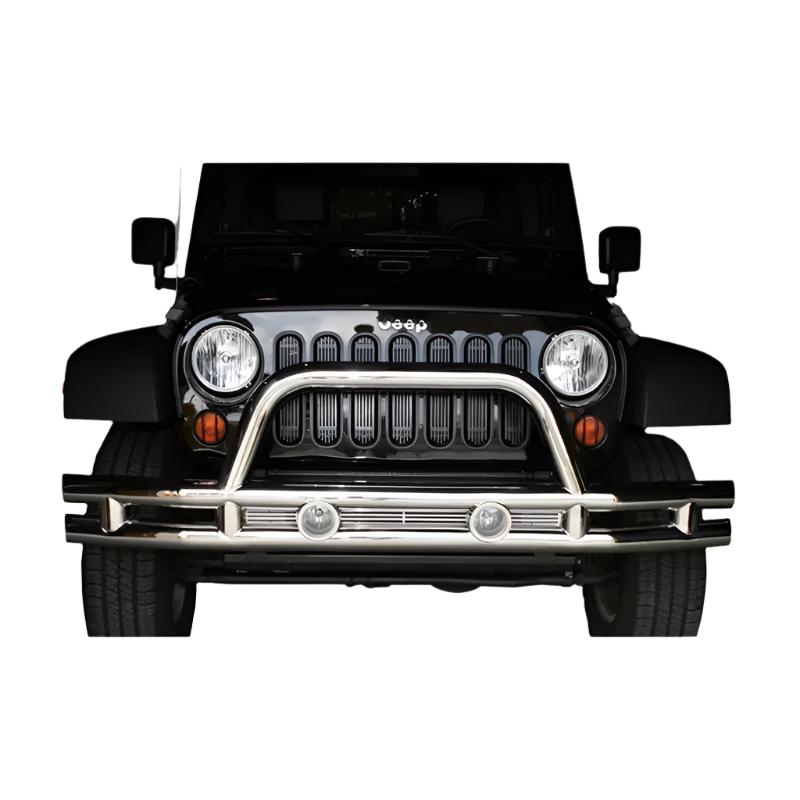 Rugged Ridge 3-In Front Tube Bumper Stainless 07-18 Jeep Wrangler - Black Ops Auto Works