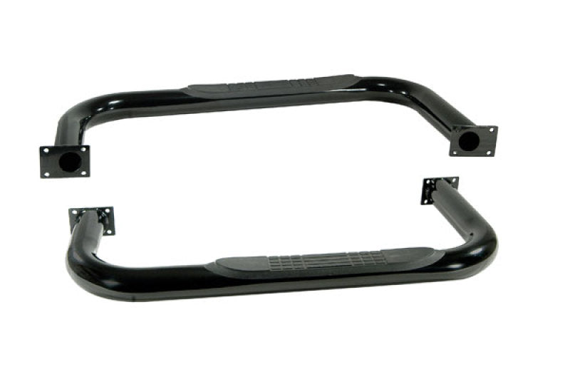 Rugged Ridge 3-In Round Side Steps Black 87-95 Jeep Wrangler - Black Ops Auto Works