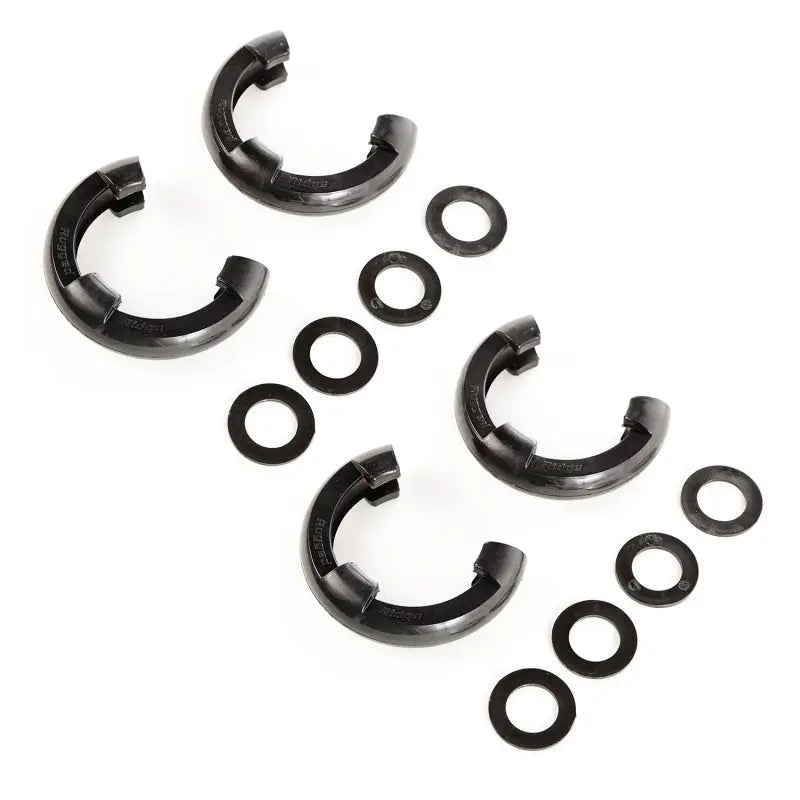 Rugged Ridge 3/4in Black D-Ring Isolator Kit - Black Ops Auto Works